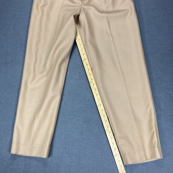 Charter Club 100% Wool Pants Sz 10 Tan Pleated High Waisted Dressy Trousers NEW - Picture 12 of 15